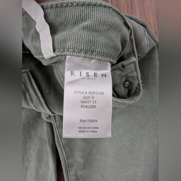 Risen Jeans Green Flares - Picture 5 of 7